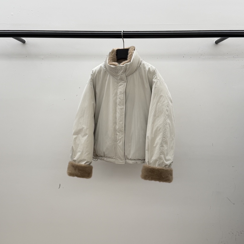 ID韓國代購女士新款真品時尚熱賣休閑短款羽絨服羽絨服毛絨ID短款羽絨服圖色1