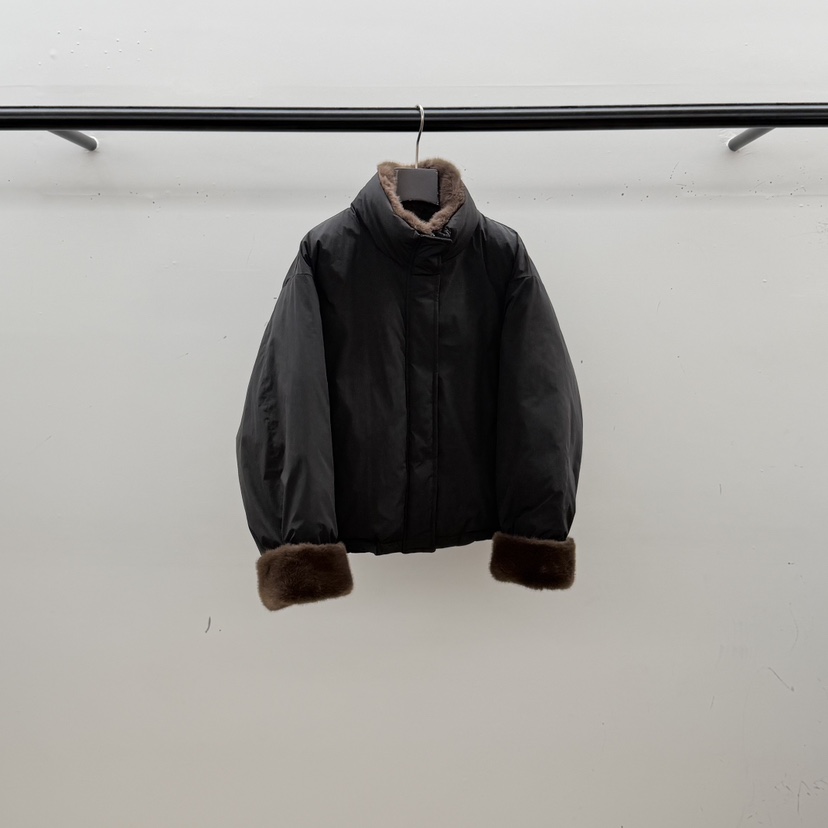 ID韓國代購女士新款真品時尚熱賣休閑短款羽絨服羽絨服毛絨ID短款羽絨服圖色2黑色