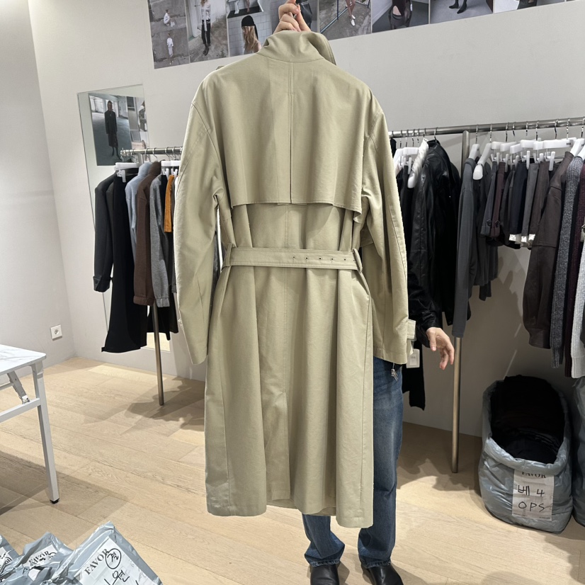 FAVOR-P韓國代購女裝新品人氣時尚熱賣休閑長款風衣含腰帶FAVOR-P長款風衣