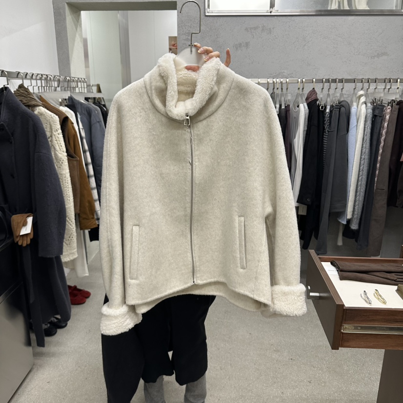 WEARABLE-L韓國直郵女裝新品時尚熱賣人氣推薦短款大衣羊駝WEARABLE短款大衣圖色1