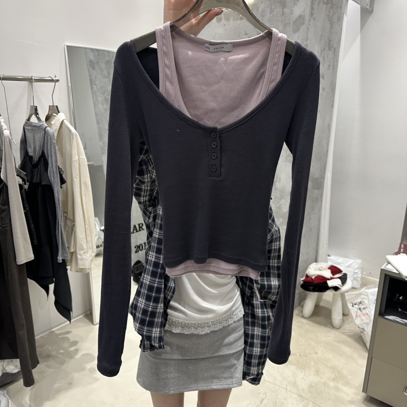 SOLAR韓國代購女士新品推薦時尚熱賣真品人氣休閑套裝兩件套SOLAR套裝圖色2
