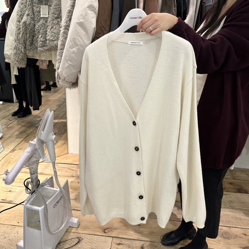CREAM VILLA東大門代購女士新品時尚開衫寬松開襟CREAM VILLA開衫圖色1