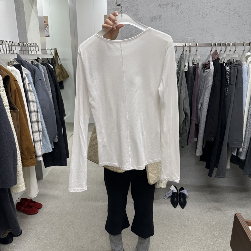 WEARABLE-L韓國代購女士新款推薦人氣真品時尚長袖T恤圓領WEARABLE長袖T恤