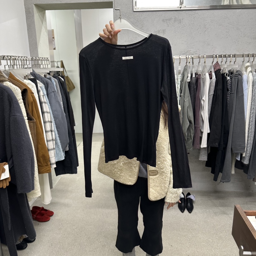 WEARABLE-L韓國代購女士新款推薦人氣真品時尚長袖T恤圓領WEARABLE長袖T恤圖色4