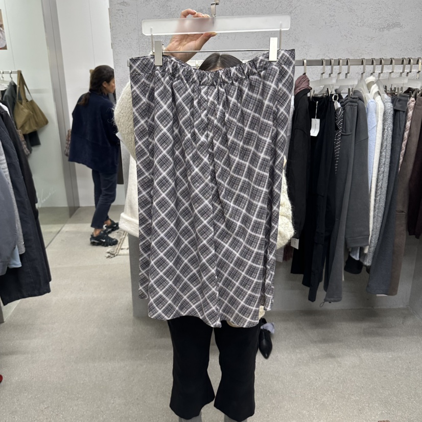 WEARABLE-L韓國代購女裝新款真品人氣推薦半身裙中短裙格子WEARABLE半身裙/中短裙