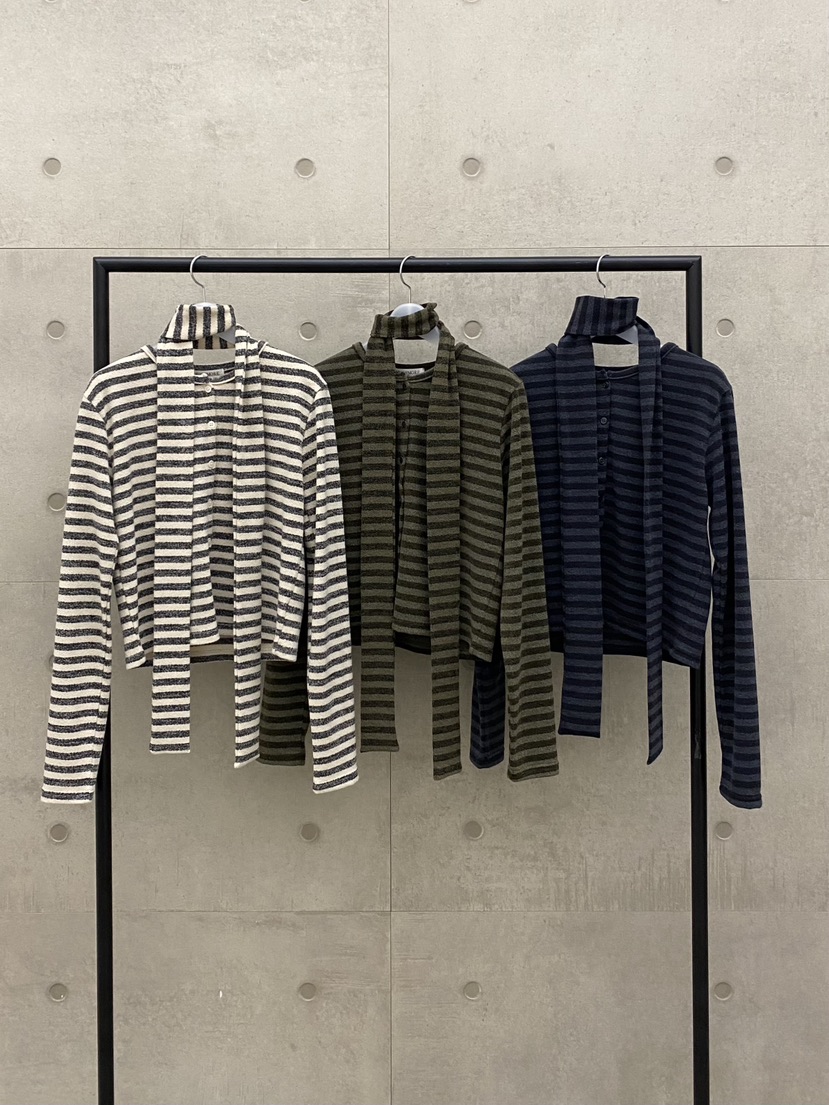 MUCH MORE/JACKPOT東大門直郵女裝新品職業長袖T恤含脖帶圍巾MUCH MORE/JACKPOT長袖T恤