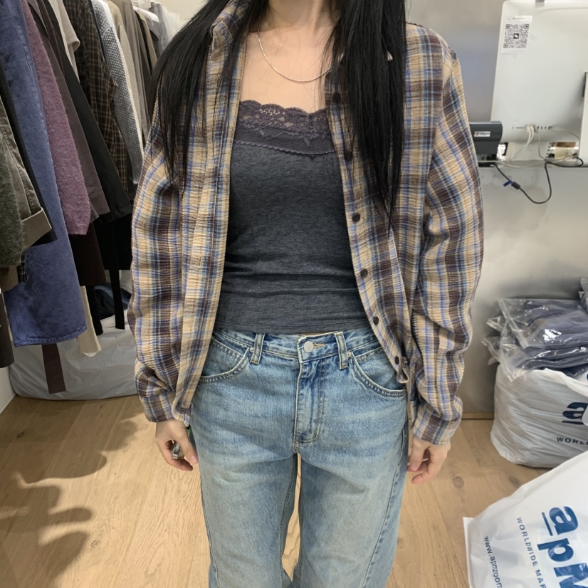 MEET ME東大門代購女士新品休閑推薦熱賣時尚襯衫蕾絲衫Meet me襯衫/蕾絲衫圖色1