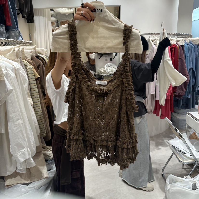 MIENNE東大門直郵女裝新品人氣熱賣真品推薦吊帶背心褶邊MIENNE吊帶/背心圖色3