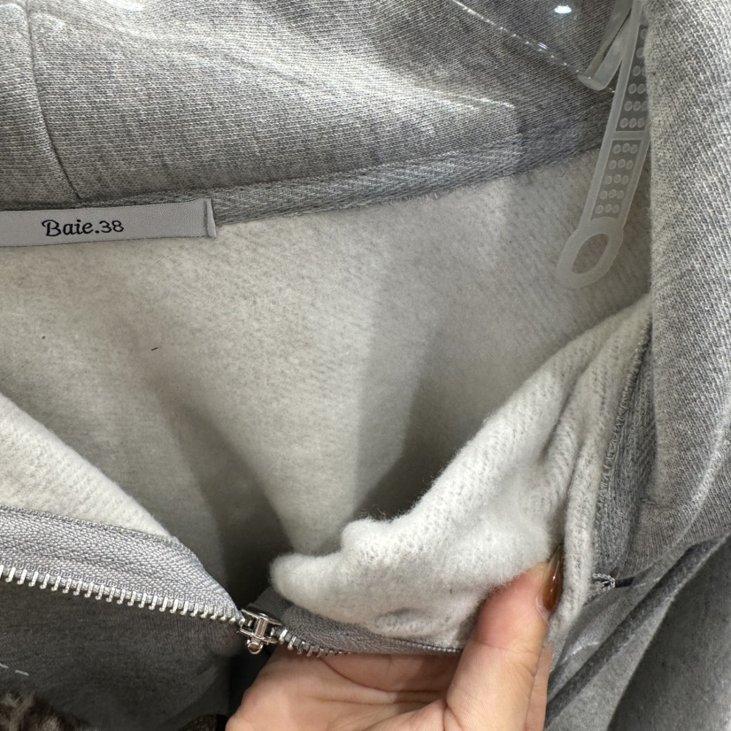 BAIE.38東大門實拍女裝新品人氣衛衣拉鏈連帽衫連帽衫加絨BAIE.38衛衣