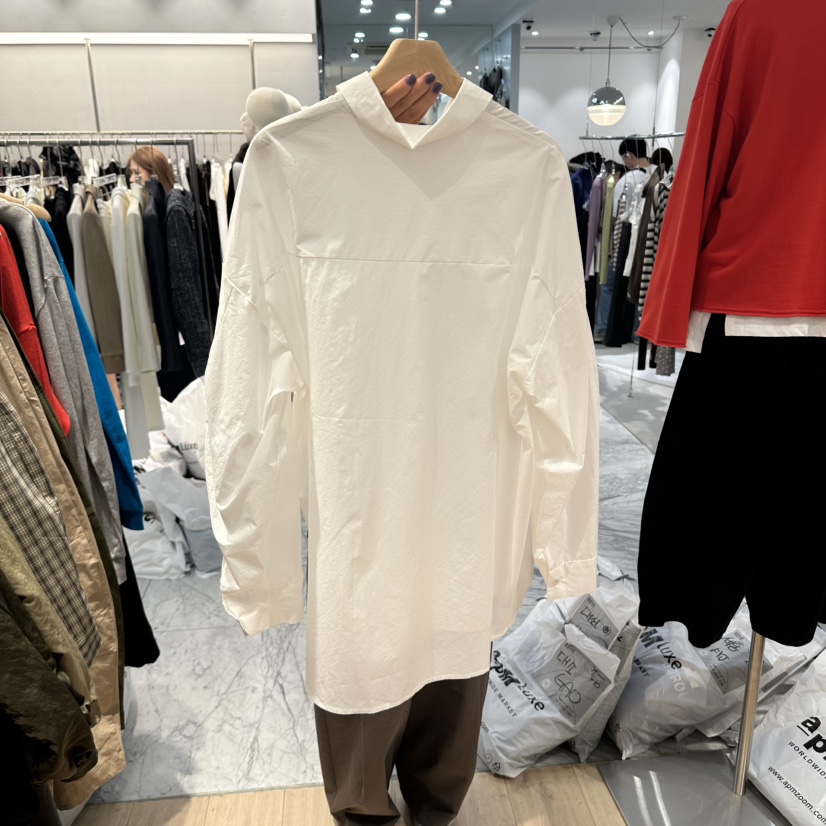 REVE-L韓國代購女裝新品熱賣人氣休閑真品襯衫蕾絲衫口袋REVE-L襯衫/蕾絲衫