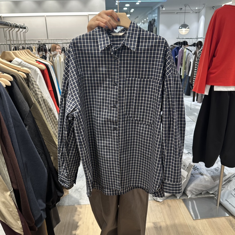 REVE-L韓國代購女裝新品熱賣人氣休閑真品襯衫蕾絲衫口袋REVE-L襯衫/蕾絲衫圖色2