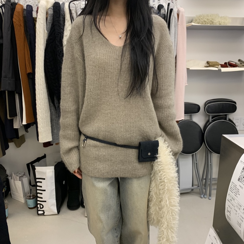 PADO東大門實拍女士新款人氣休閑推薦熱賣針織衫馬海毛寬松PADO針織衫圖色4