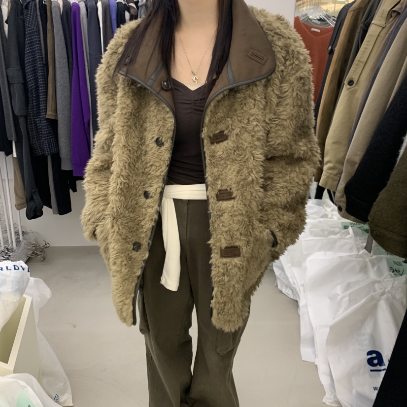PADO韓國代購女士新款真品時尚熱賣休閑人氣推薦短款大衣PADO短款大衣圖色1