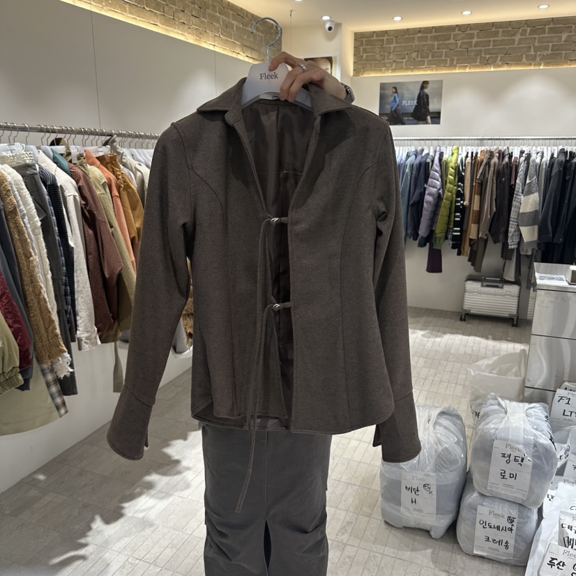 FLEEK韓國代購女士新品人氣熱賣時尚休閑推薦真品夾克Fleek夾克圖色1棕色