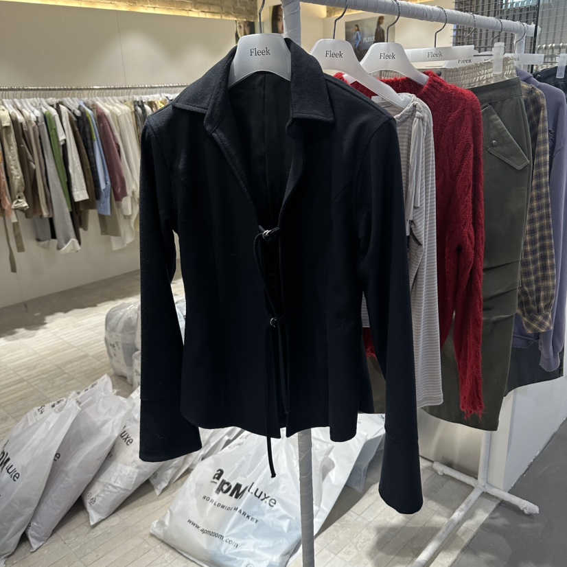 FLEEK韓國代購女士新品人氣熱賣時尚休閑推薦真品夾克Fleek夾克圖色2黑色