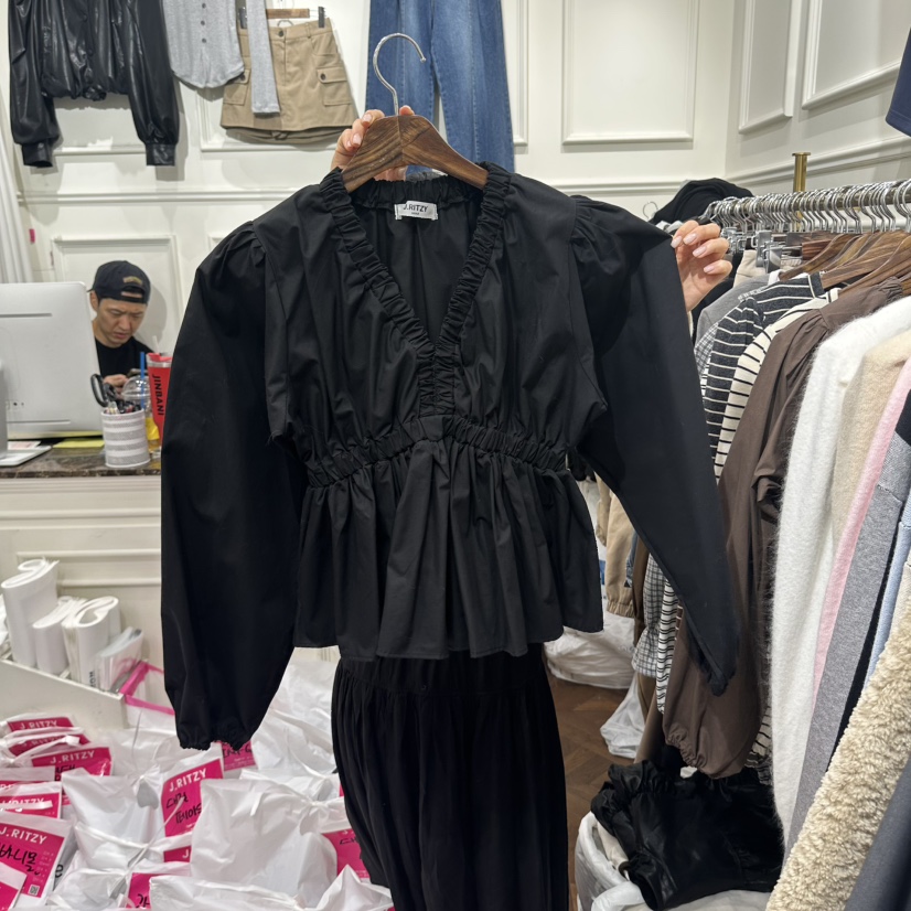 J.RITZY韓國代購女士新款熱賣時尚人氣休閑推薦襯衫蕾絲衫J.RITZY襯衫/蕾絲衫圖色2