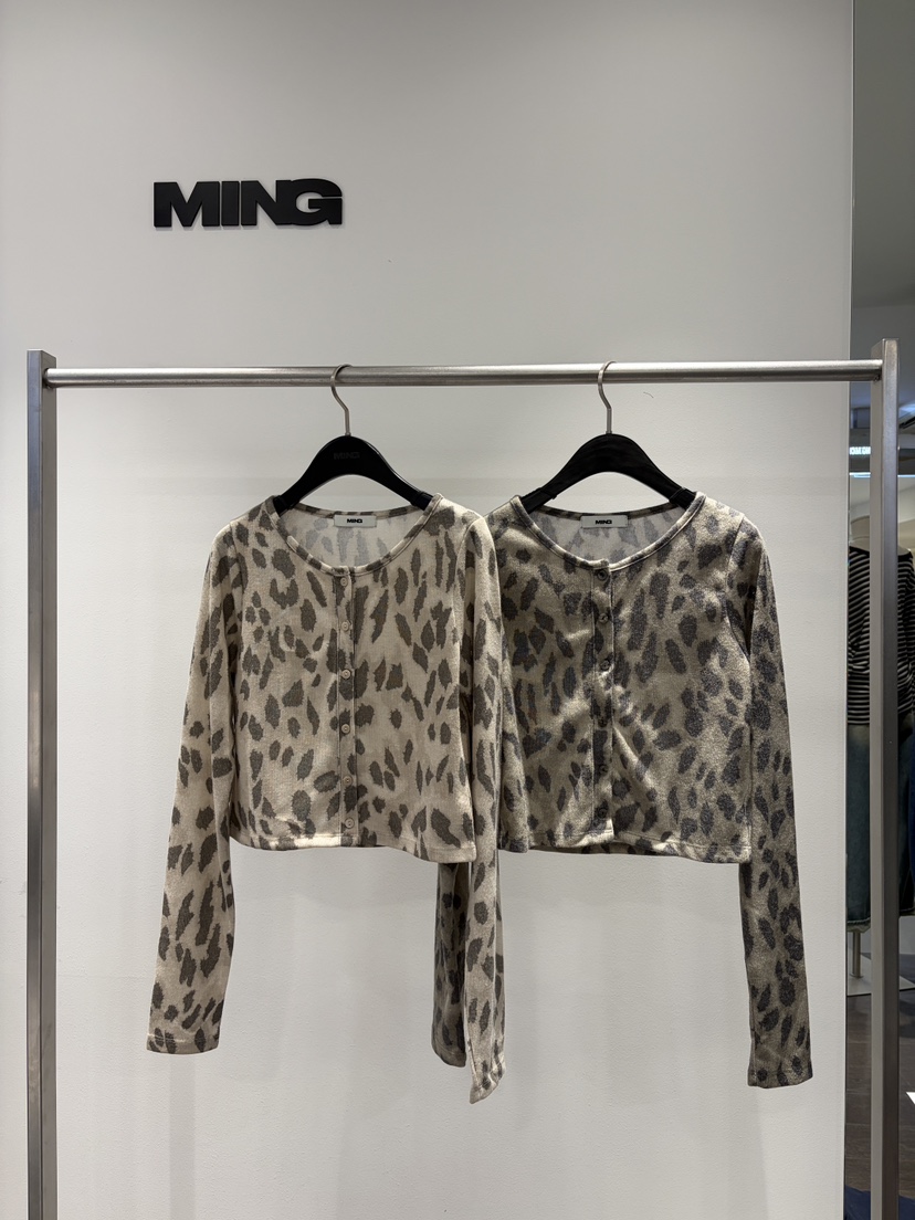 MING/MENG東大門實拍女裝新款熱賣真品時尚開衫豹紋開衫MING/MENG開衫