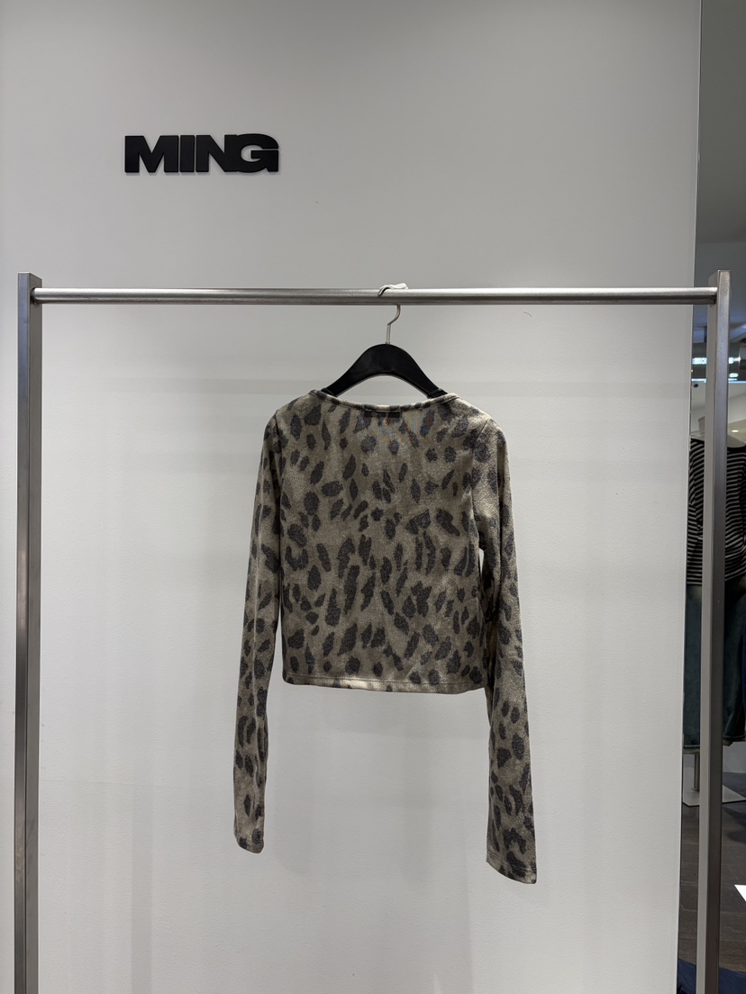 MING/MENG東大門實拍女裝新款熱賣真品時尚開衫豹紋開衫MING/MENG開衫