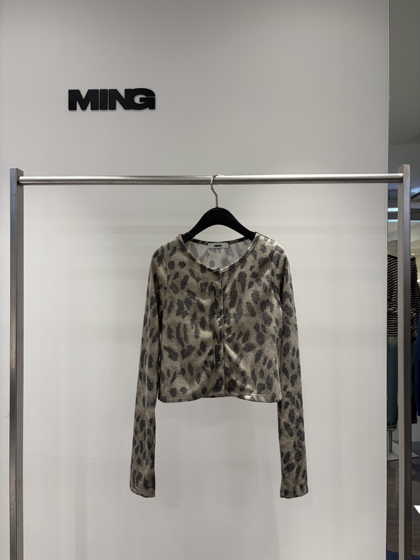 MING/MENG東大門實拍女裝新款熱賣真品時尚開衫豹紋開衫MING/MENG開衫圖色2
