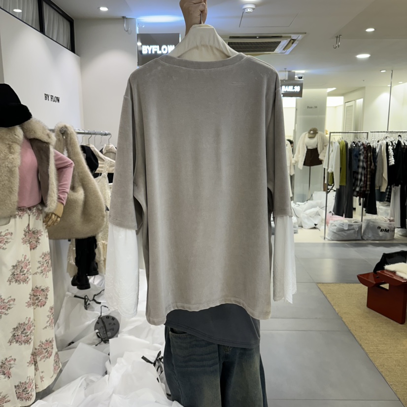 BY FLOW東大門直郵女士新品休閑真品熱賣推薦時尚長袖T恤BY FLOW長袖T恤