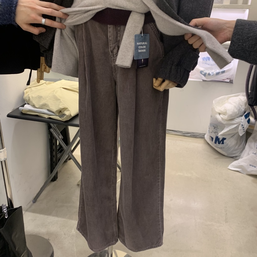 PHILO東大門實拍女士新款人氣推薦熱賣休閑時尚真品休閑褲PHILO休閑褲圖色2棕色
