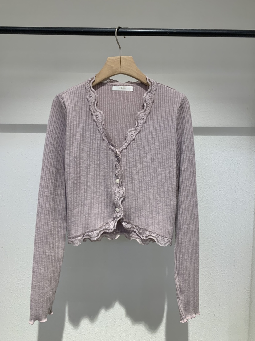 IR BIEN/BIENBIEN東大門代購女裝新品休閑開衫蕾絲開衫ir bien/bienbien開衫圖色1