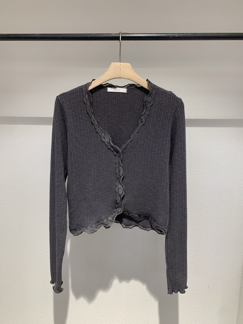 IR BIEN/BIENBIEN東大門代購女裝新品休閑開衫蕾絲開衫ir bien/bienbien開衫圖色4