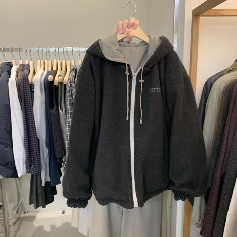 OUTRENE東大門實拍女士新品時尚真品熱賣休閑推薦夾克兩面穿OUTRENE夾克圖色3