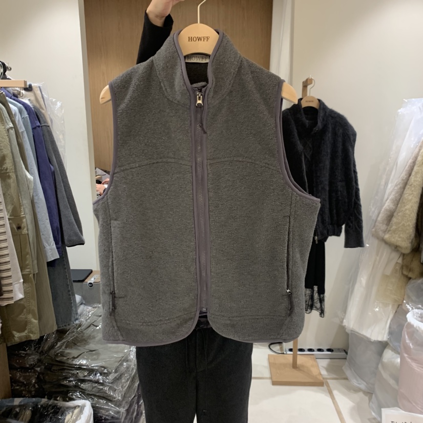 HOWFF東大門代購女裝新款真品時尚休閑人氣推薦熱賣馬甲抓絨HOWFF馬甲圖色2灰