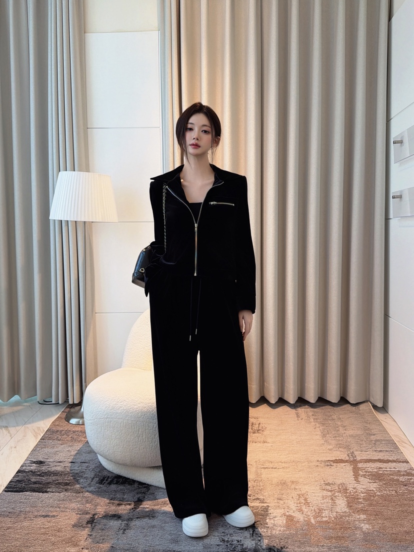 CLOTH韓國代購女士新品推薦時尚人氣休閑真品夾克天鵝絨拉鏈CLOTH夾克