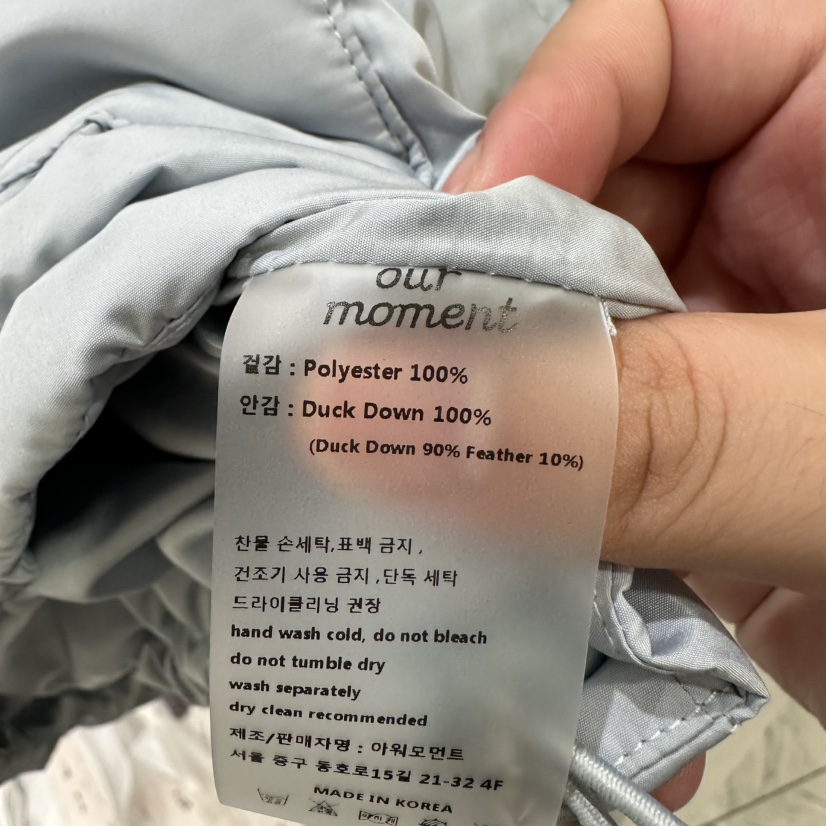 OURMOMENT東大門代購女士新品真品短款羽絨服連帽衫加厚鴨絨OURMOMENT短款羽絨服