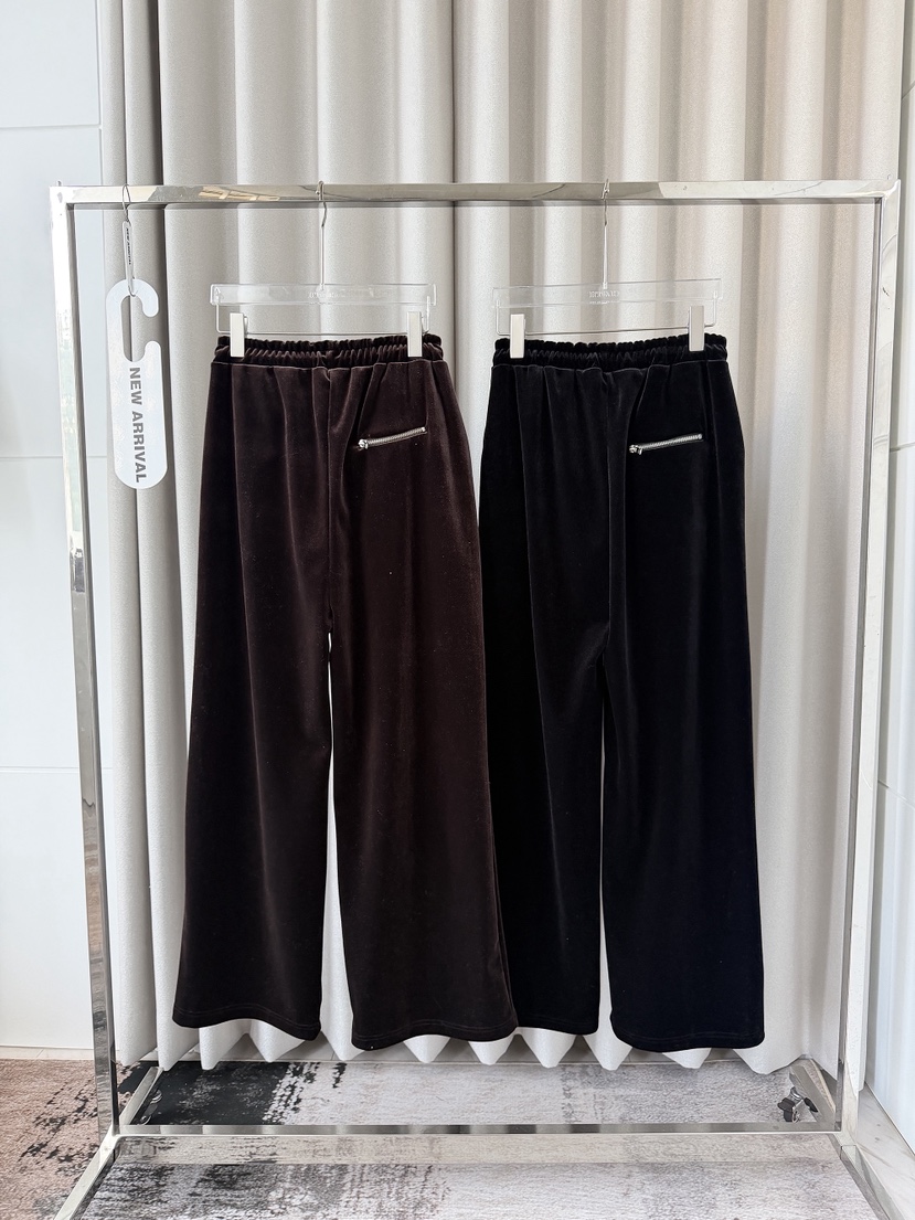 CLOTH韓國代購女裝新款熱賣人氣真品休閑休閑褲天鵝絨拉鏈CLOTH休閑褲