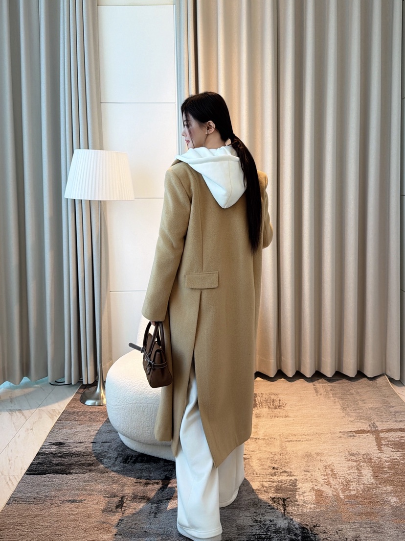 CLOTH東大門實拍女裝新品熱賣人氣真品推薦中長款大衣雙層CLOTH中長款大衣