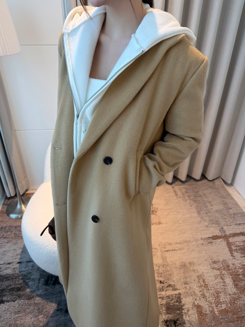 CLOTH東大門實拍女裝新品熱賣人氣真品推薦中長款大衣雙層CLOTH中長款大衣