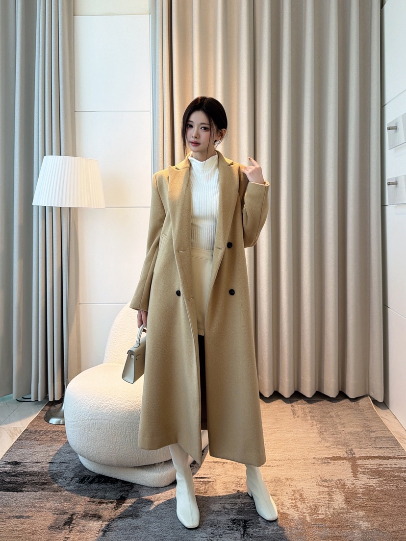 CLOTH東大門實拍女裝新品熱賣人氣真品推薦中長款大衣雙層CLOTH中長款大衣