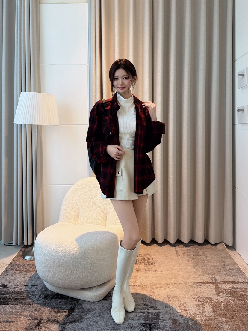 CLOTH韓國代購女士新品人氣推薦時尚熱賣真品襯衫蕾絲衫格紋CLOTH襯衫/蕾絲衫