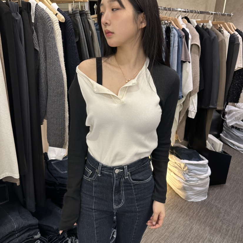 VINTAGE VIBE東大門實拍女裝新款真品人氣熱賣休閑長袖T恤VINTAGE VIBE長袖T恤圖色1