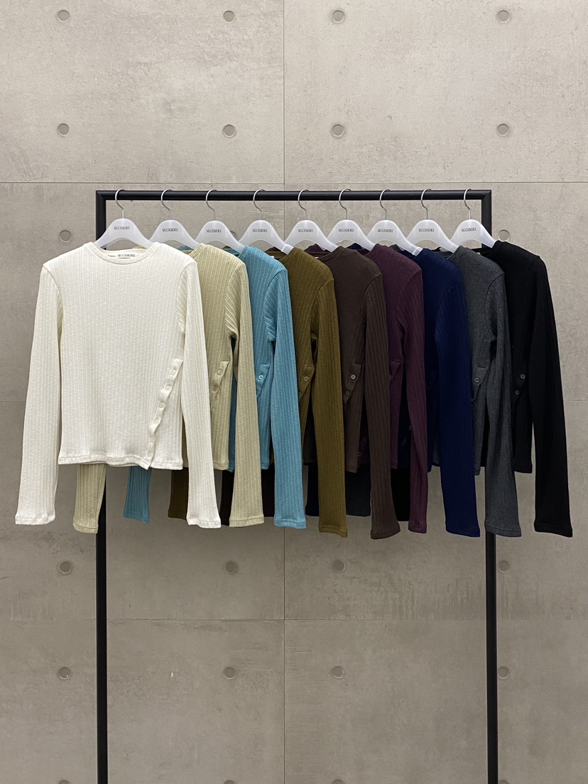 MUCH MORE/JACKPOT東大門直郵女裝新品真品長袖T恤紐扣MUCH MORE/JACKPOT長袖T恤
