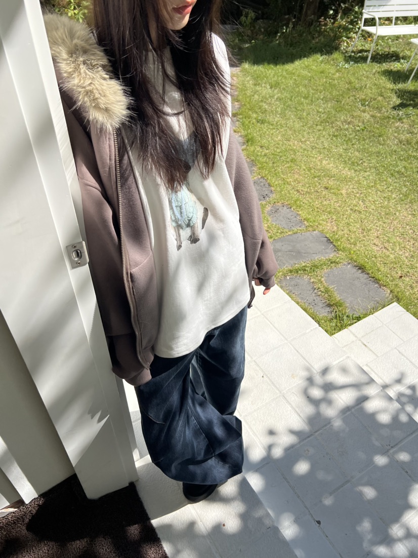 ME MO東大門代購女裝新品休閑推薦真品時尚夾克連帽衫狐貍ME MO夾克