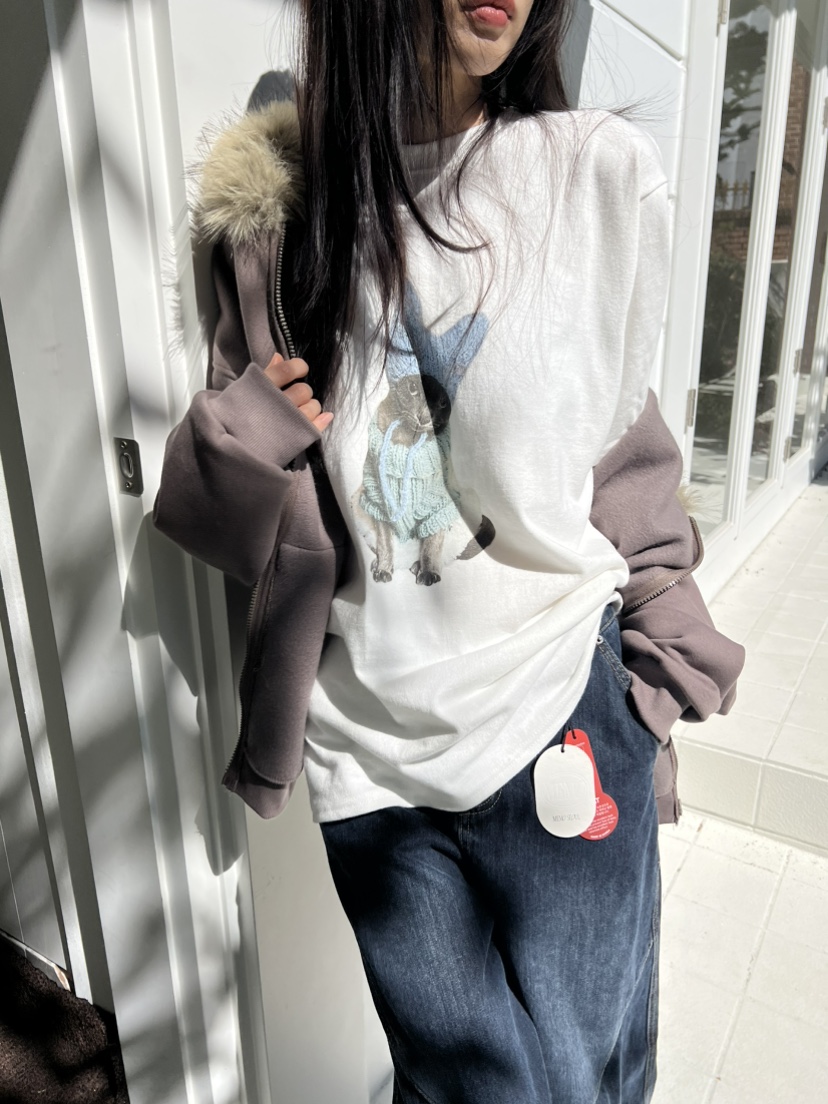 ME MO東大門代購女裝新品休閑推薦真品時尚夾克連帽衫狐貍ME MO夾克