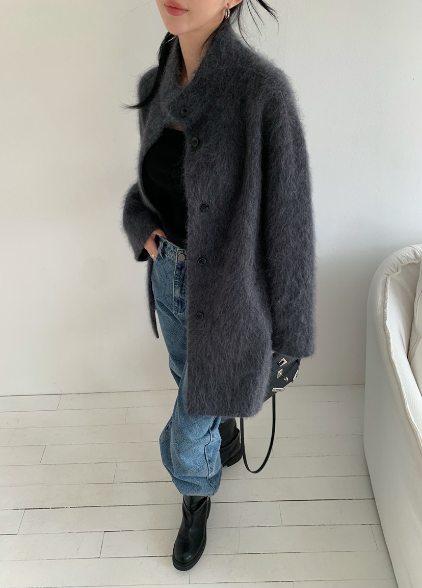 MARKE-P東大門實拍女士新品推薦時尚中長款大衣含腰帶羊絨MARKE-P中長款大衣