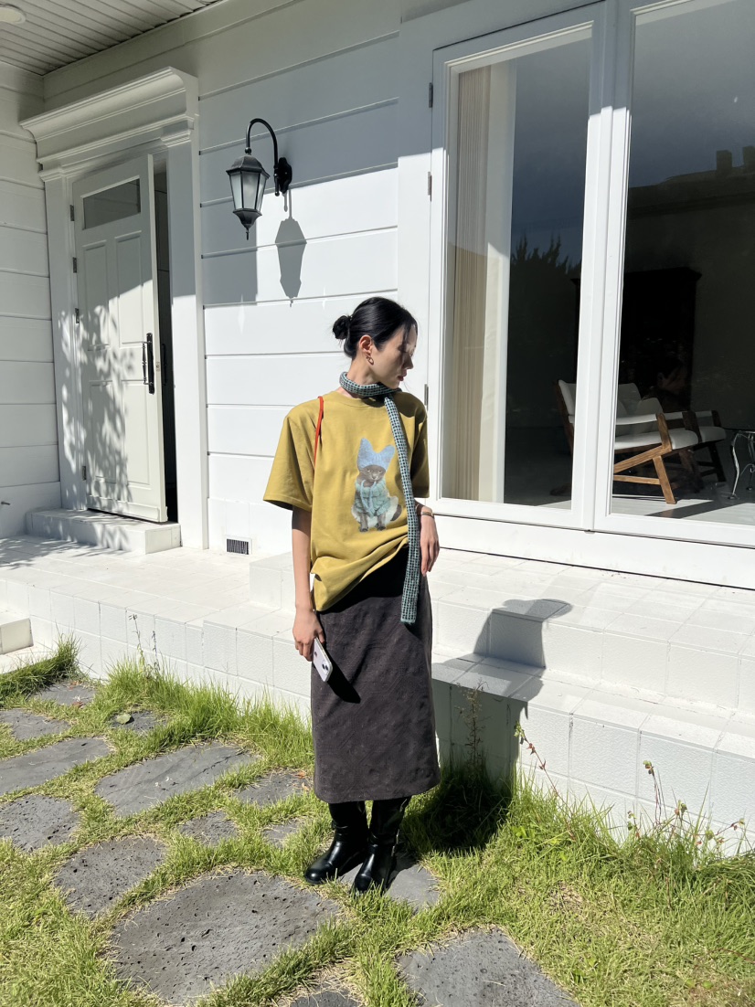 ME MO東大門直郵女裝新品真品時尚半身裙中短裙麂皮鏤空ME MO半身裙/中短裙