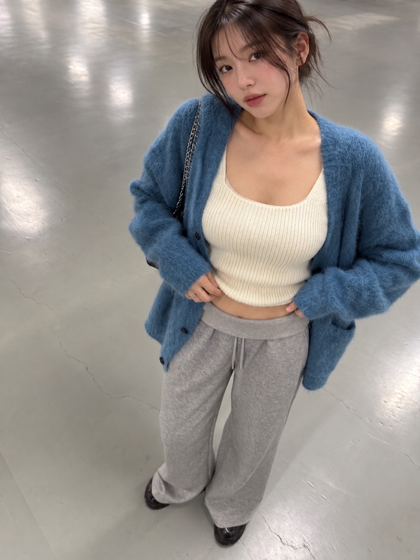 PAIRING韓國代購女士新品熱賣休閑真品人氣推薦開衫安哥拉PAIRING開衫圖色2