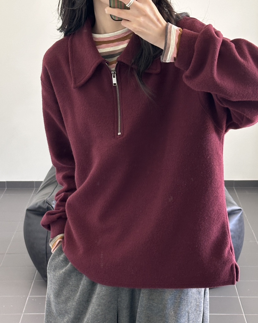 HOWDY/FACT THE NERD韓國代購女裝新款休閑衛衣拉鏈柔軟HOWDY/FACT THE NERD衛衣圖色2