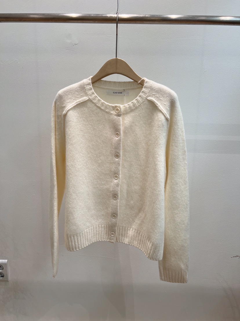 GLAD SOME東大門代購女裝新品休閑人氣真品針織衫露肩開衫GLAD SOME針織衫圖色1