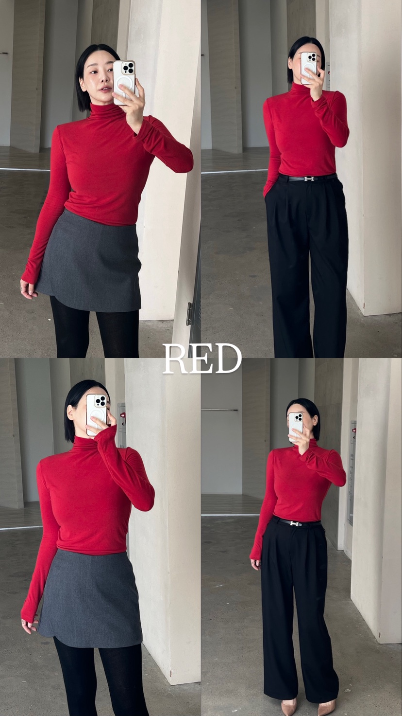 VERNI韓國代購女士新款休閑熱賣真品時尚推薦長袖T恤高領VERNI長袖T恤