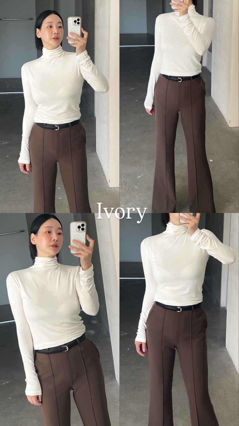 VERNI韓國代購女士新款休閑熱賣真品時尚推薦長袖T恤高領VERNI長袖T恤
