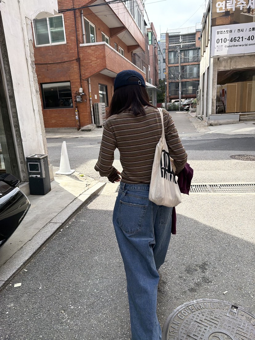 FRANC—L東大門實拍女士新品熱賣時尚推薦休閑長袖T恤條紋FRANC長袖T恤