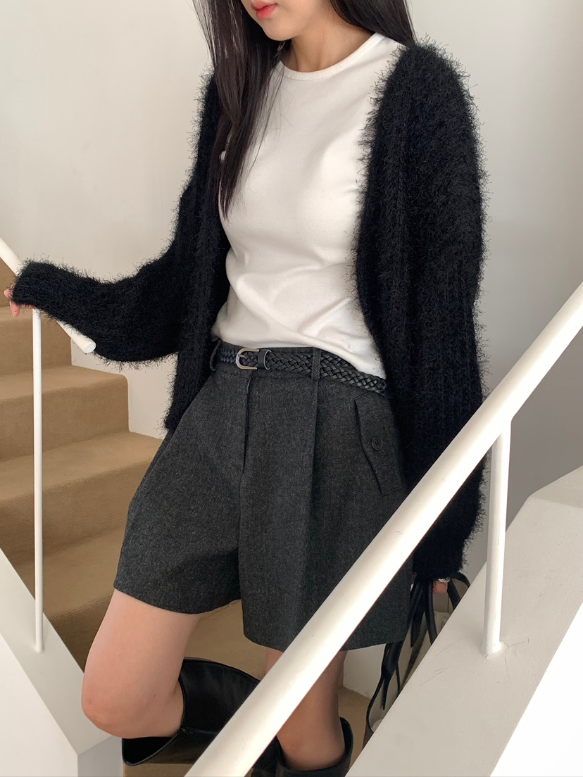 BLEECKER東大門代購女裝新品時尚休閑熱賣真品短褲人字紋BLEECKER短褲