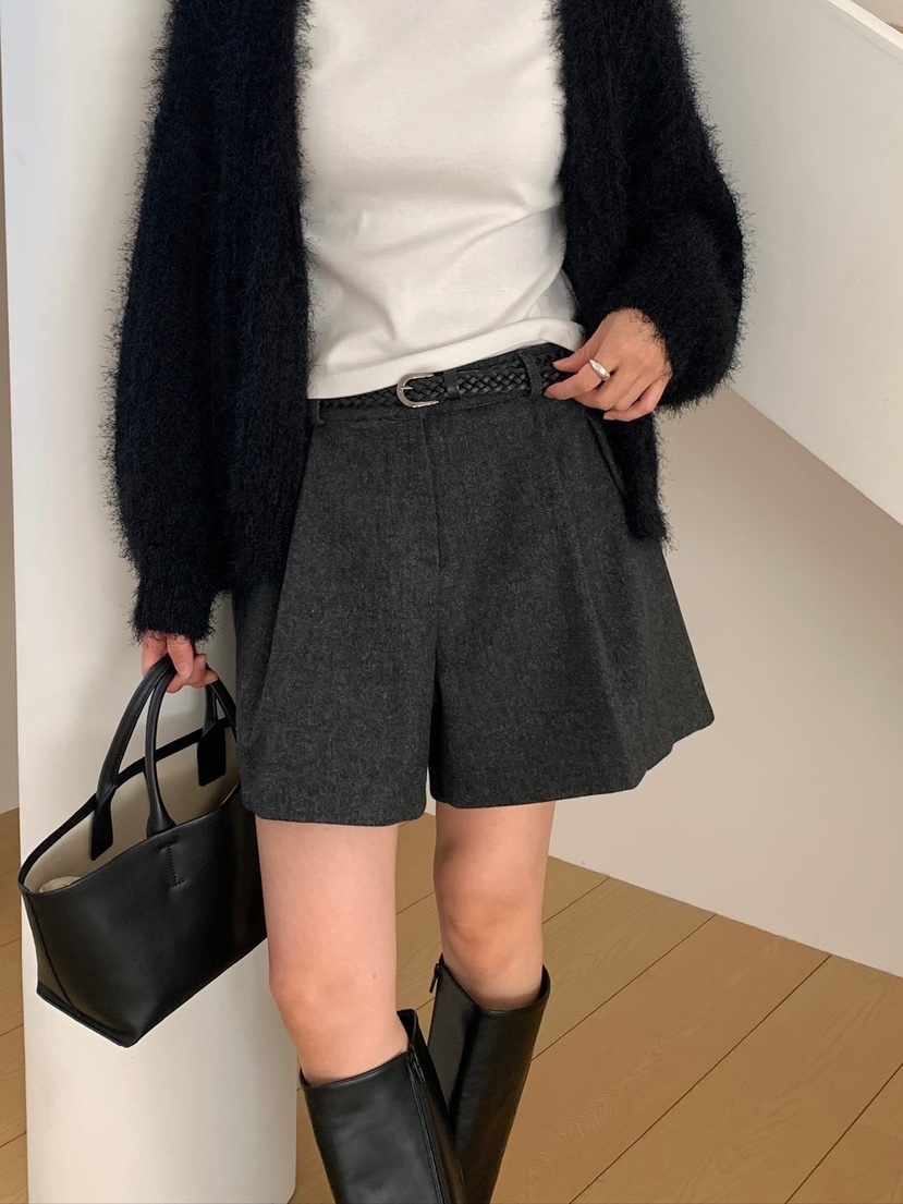 BLEECKER東大門代購女裝新品時尚休閑熱賣真品短褲人字紋BLEECKER短褲